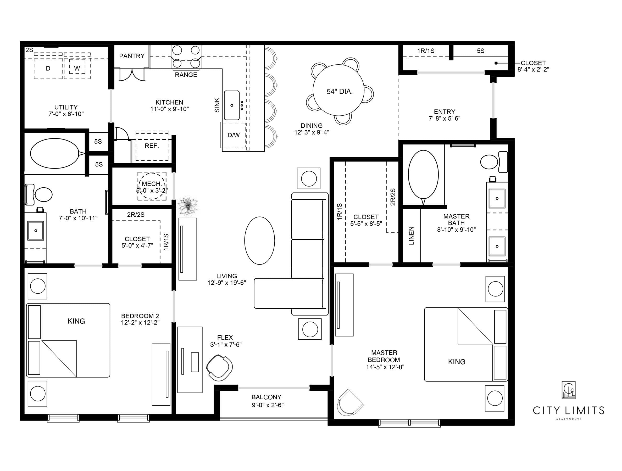 2B floor plan
